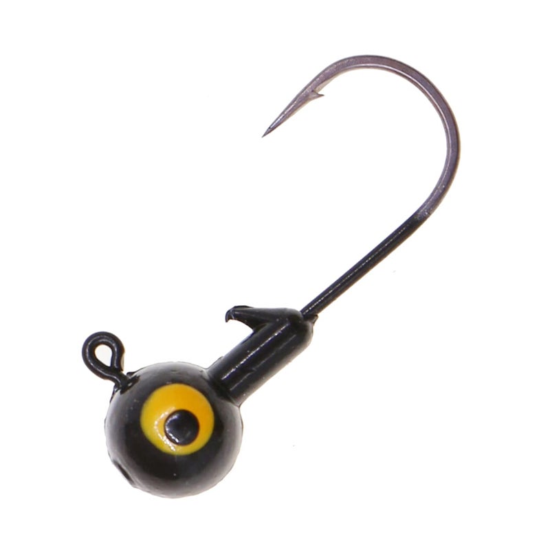 Temorah Fishing Lures Jig Heads,Ball Heads 1/32oz-1oz,Sharp Fishing Hooks for Freshwater or Saltwater (Black, 1/32OZ 50PCS) - Image 1